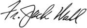 Father Jack Wall's handwritten signature